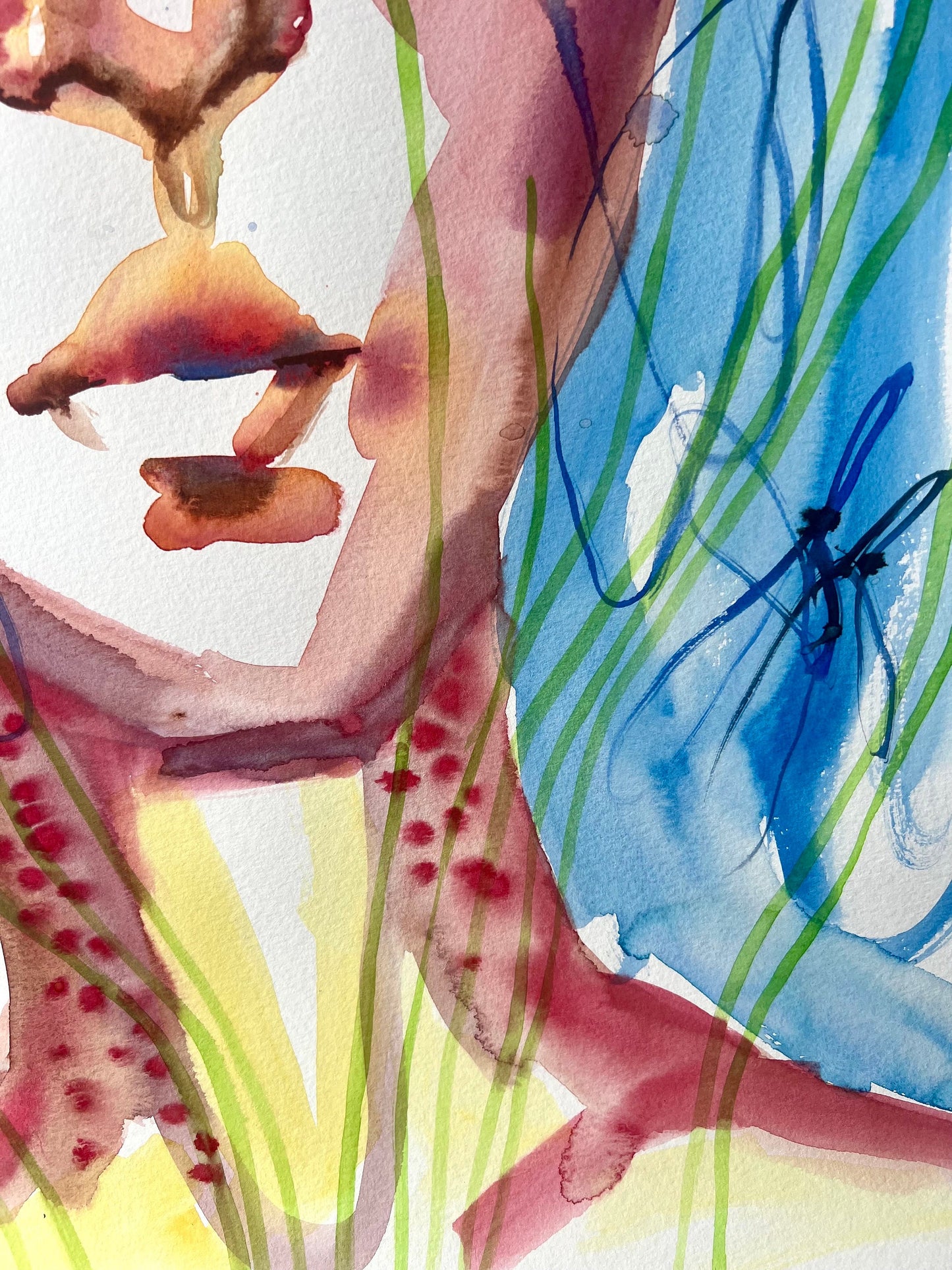 Original, watercolor, painting: Emotional Awakening