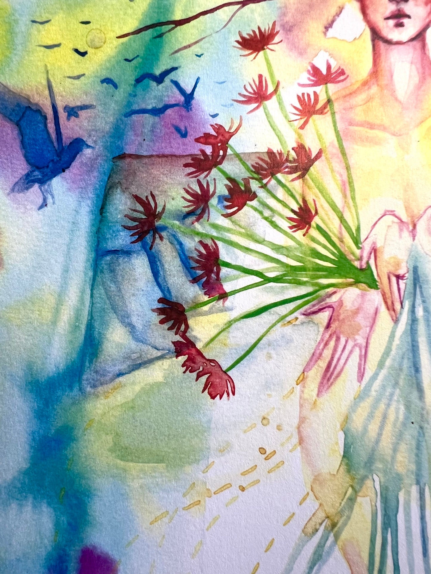 Original watercolor print: My Offerings