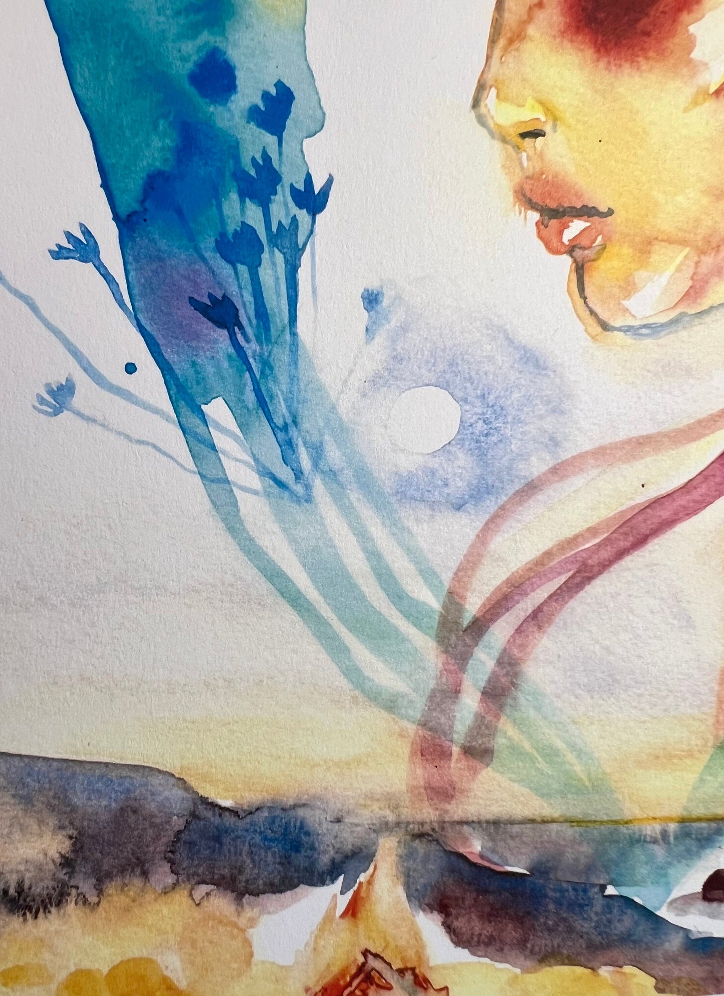 Original watercolor print: Working The Magic