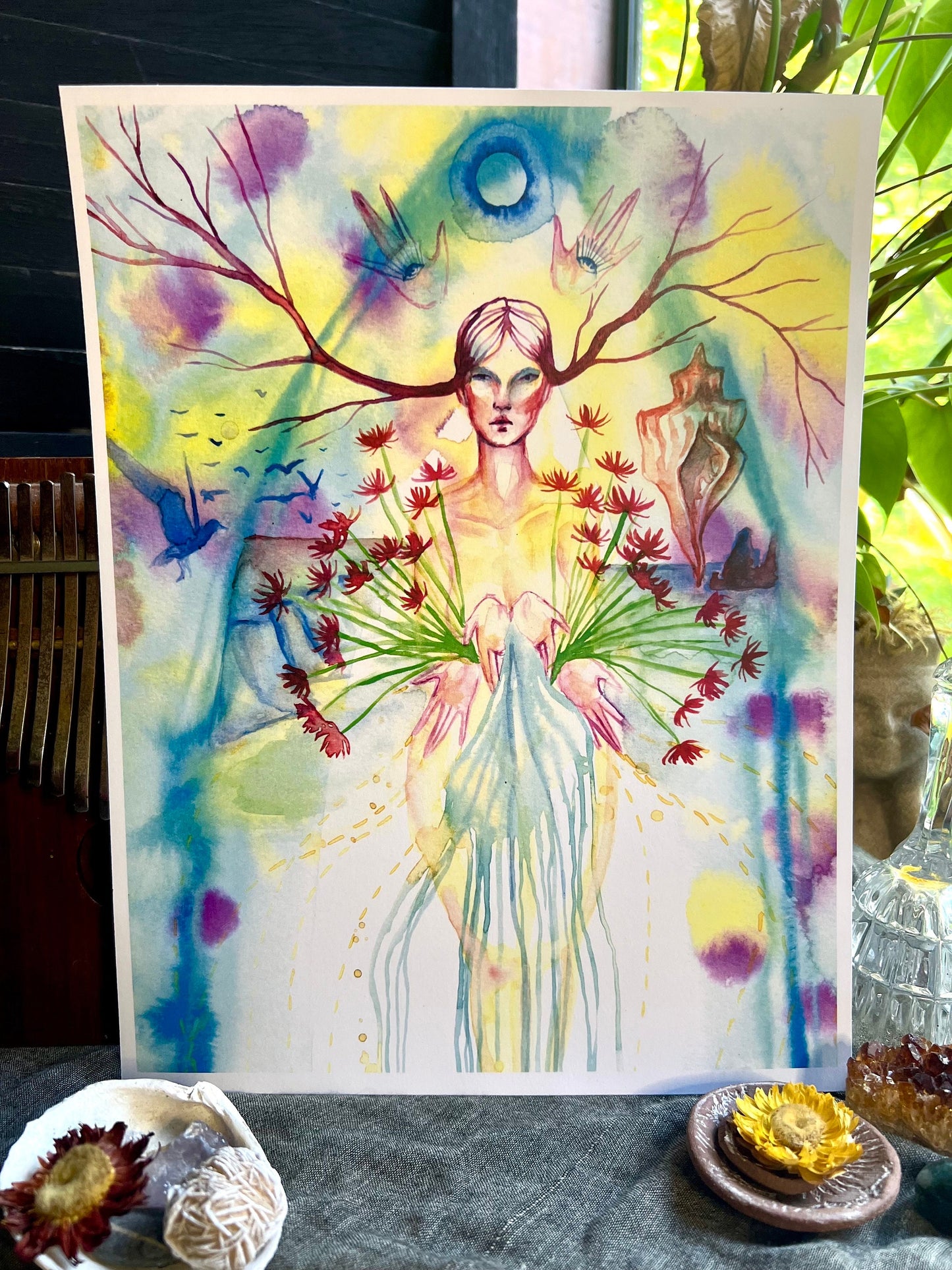 Original watercolor print: My Offerings