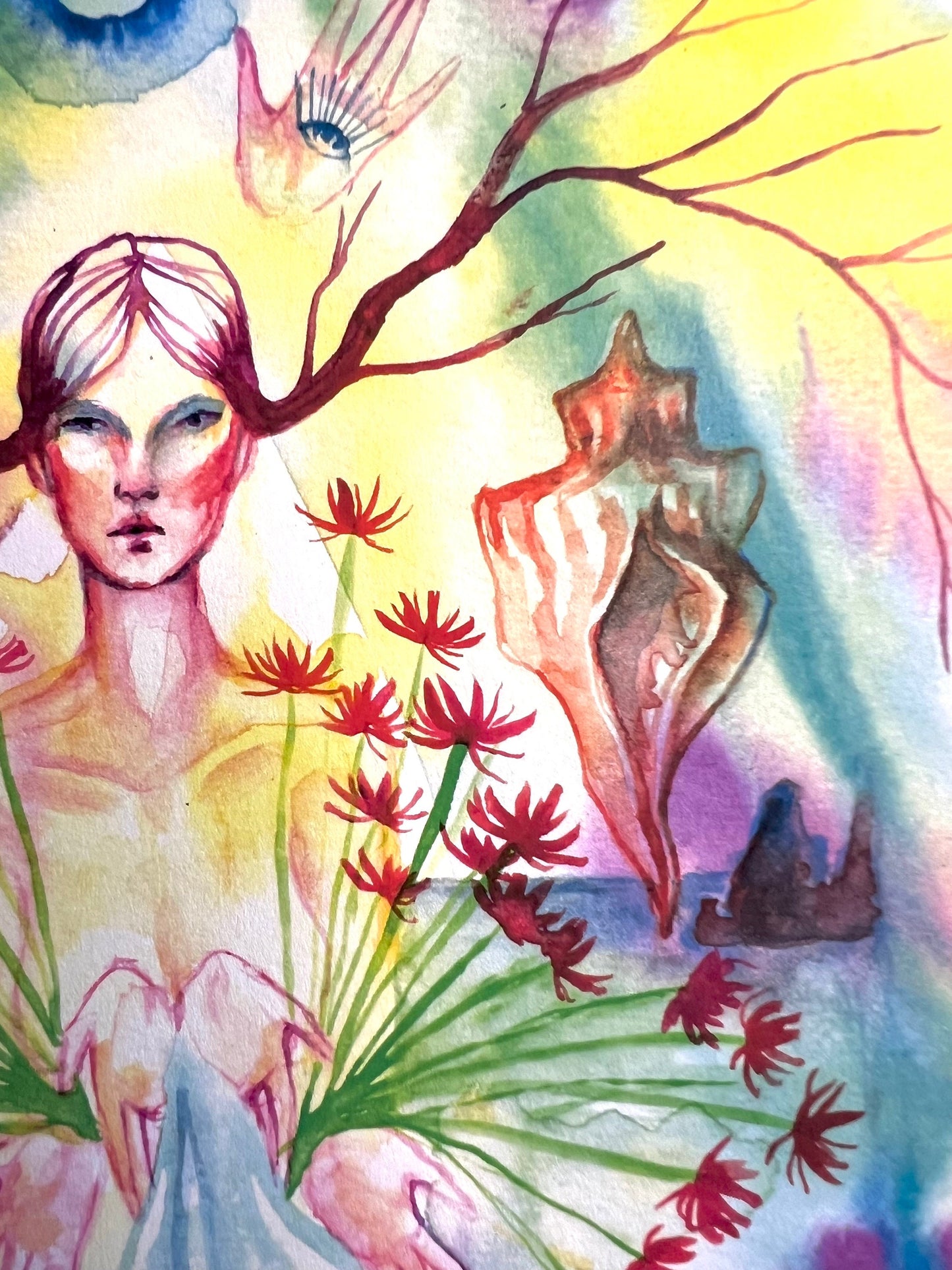 Original watercolor print: My Offerings