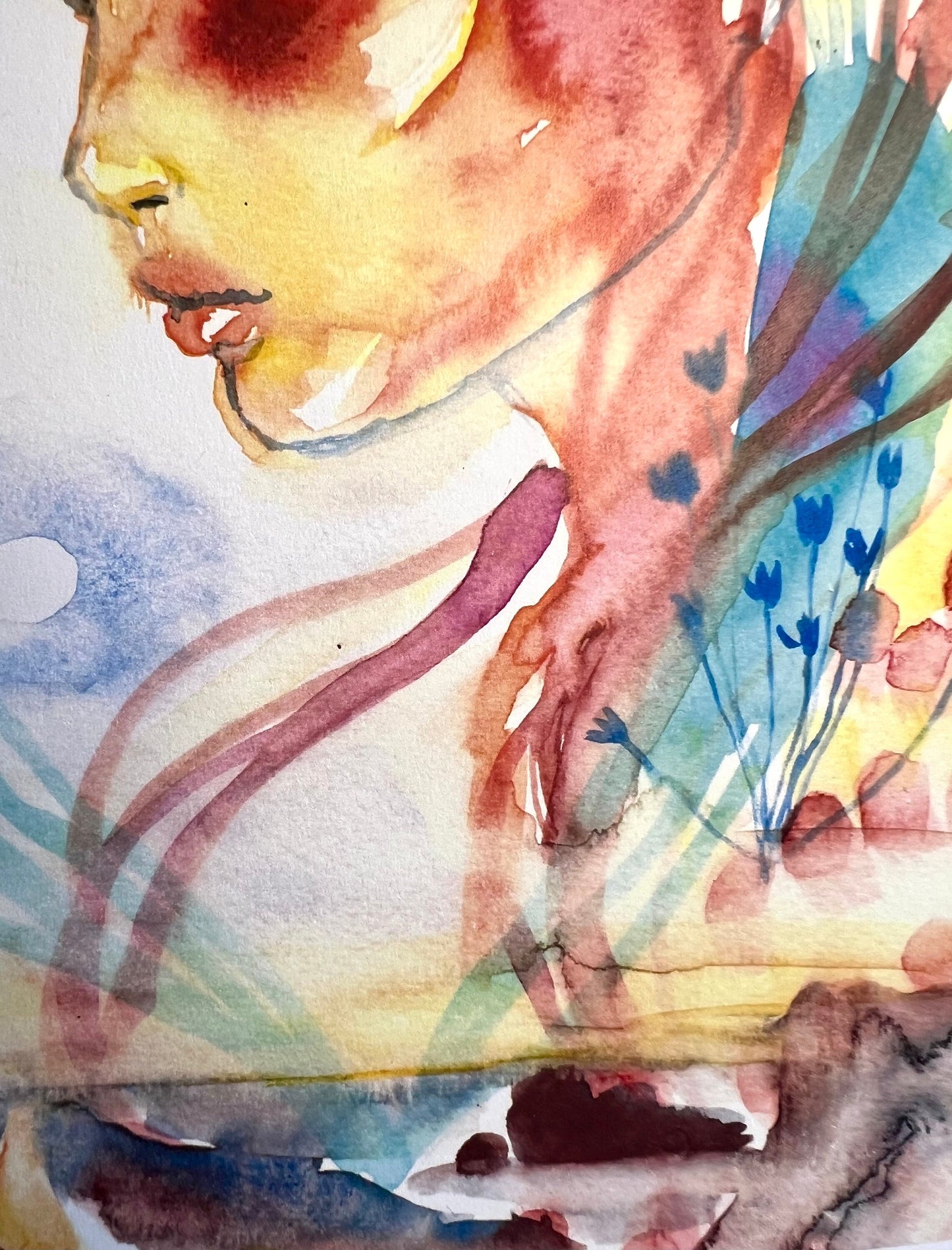 Original watercolor print: Working The Magic