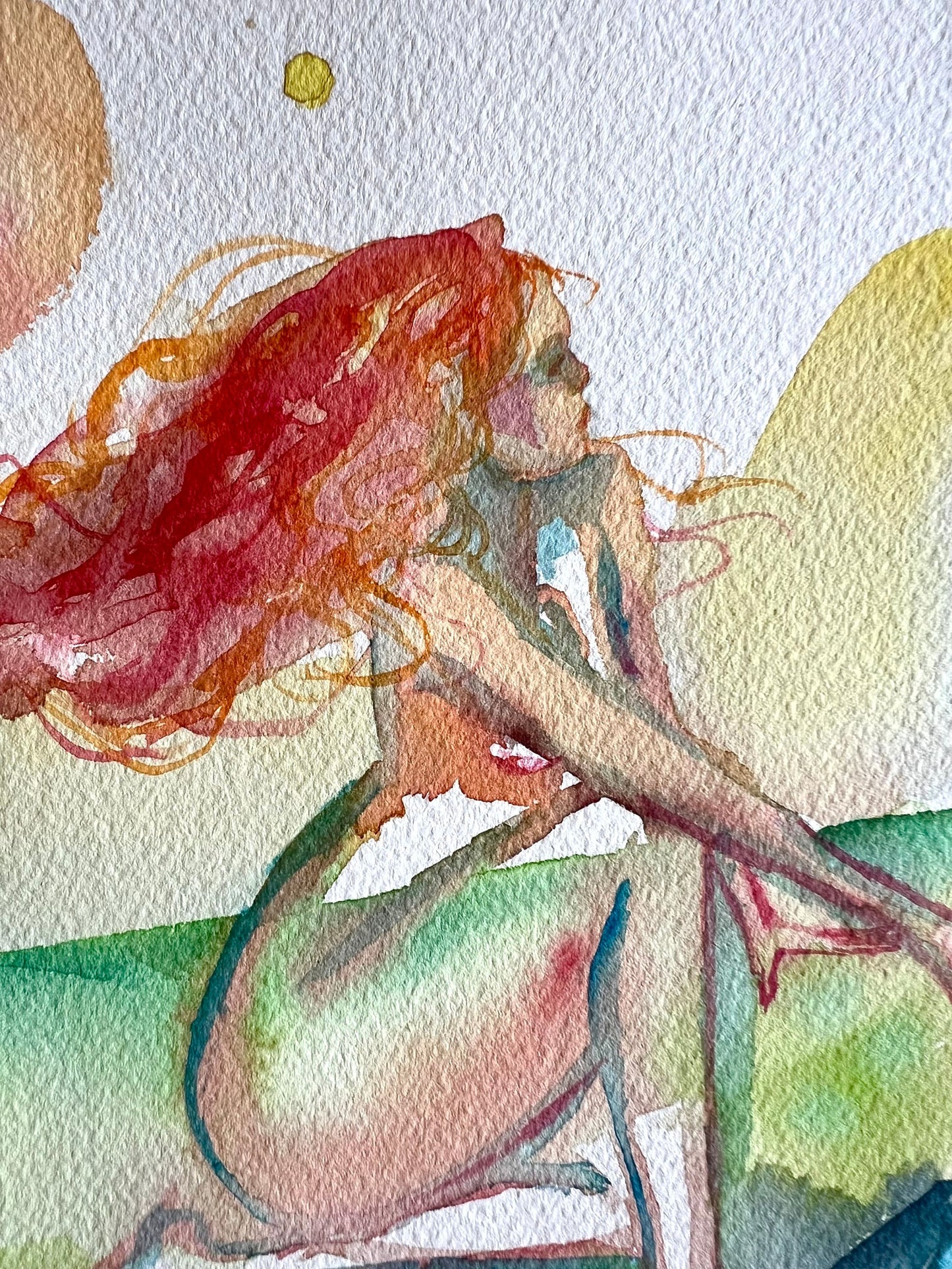 Original, original watercolor painting: My Life With The Sea