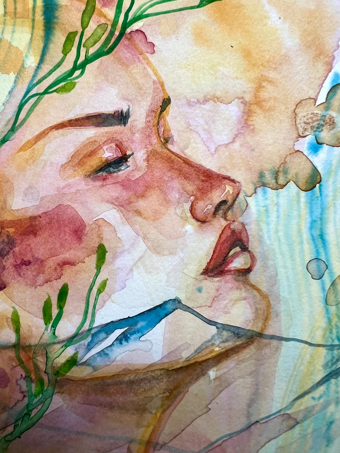 Original watercolor painting: Always Through