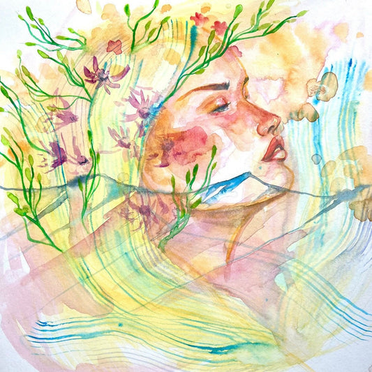 Original watercolor painting: Always Through