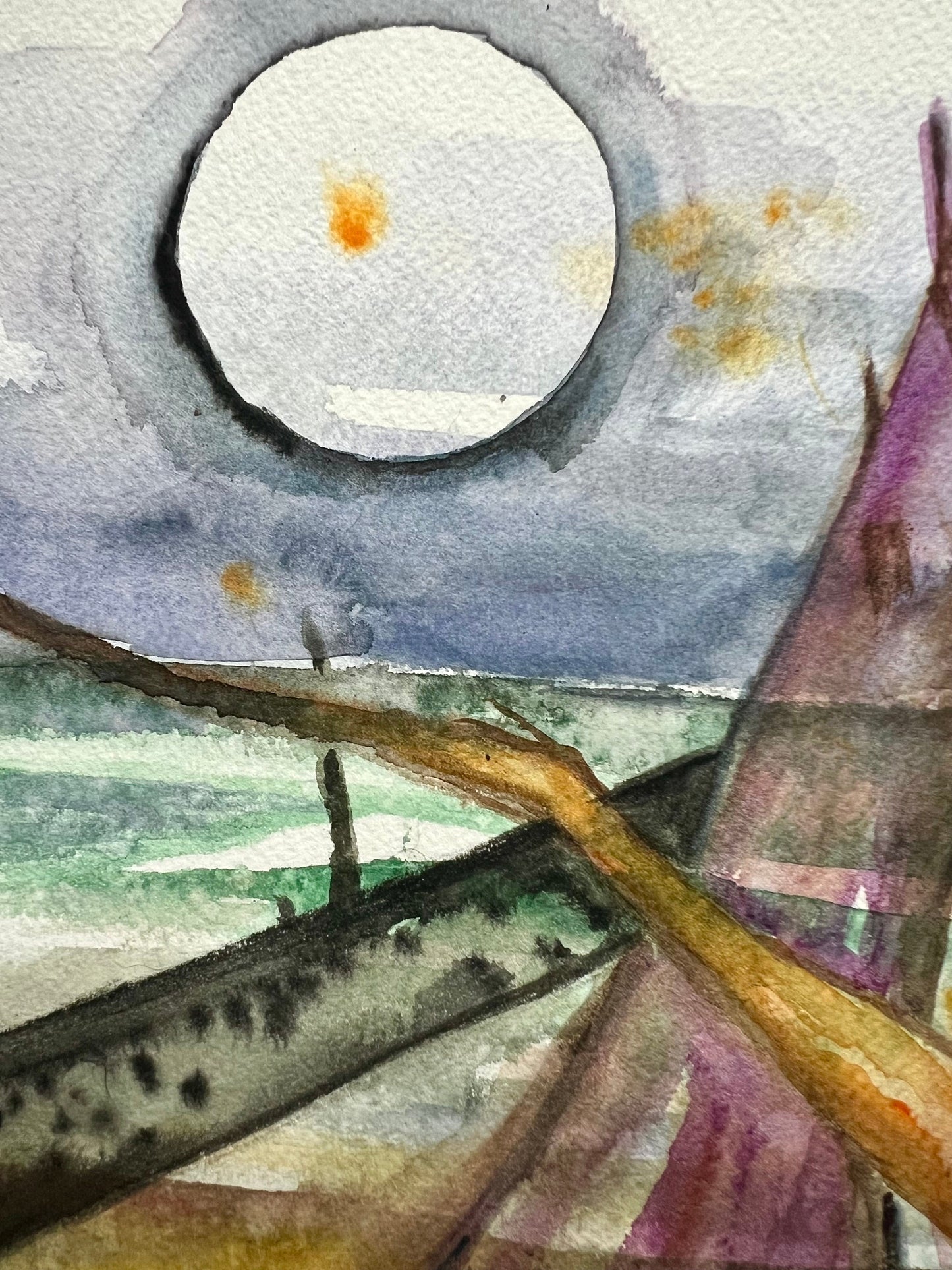 original watercolor painting: The Clearing