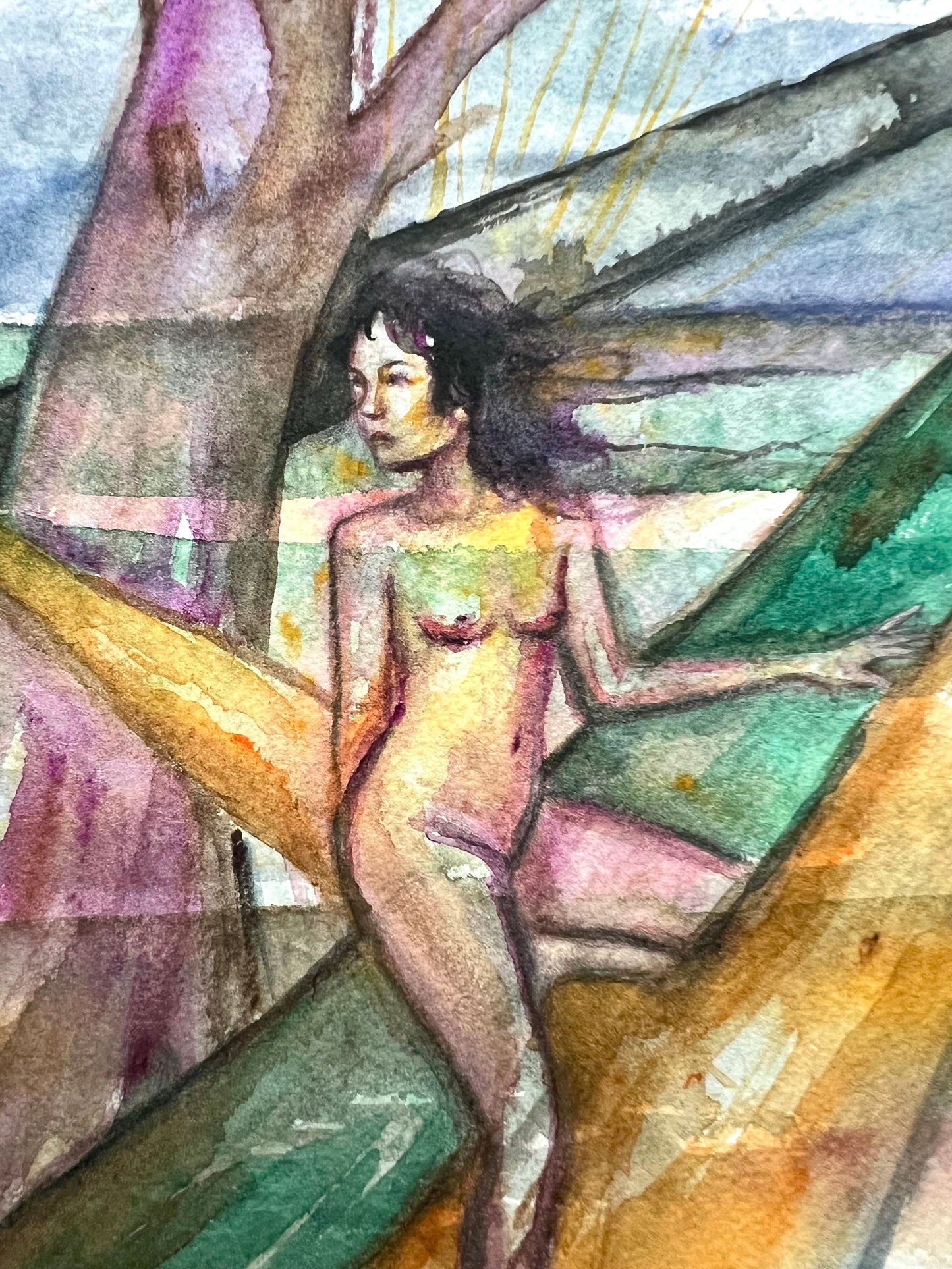 original watercolor painting: The Clearing