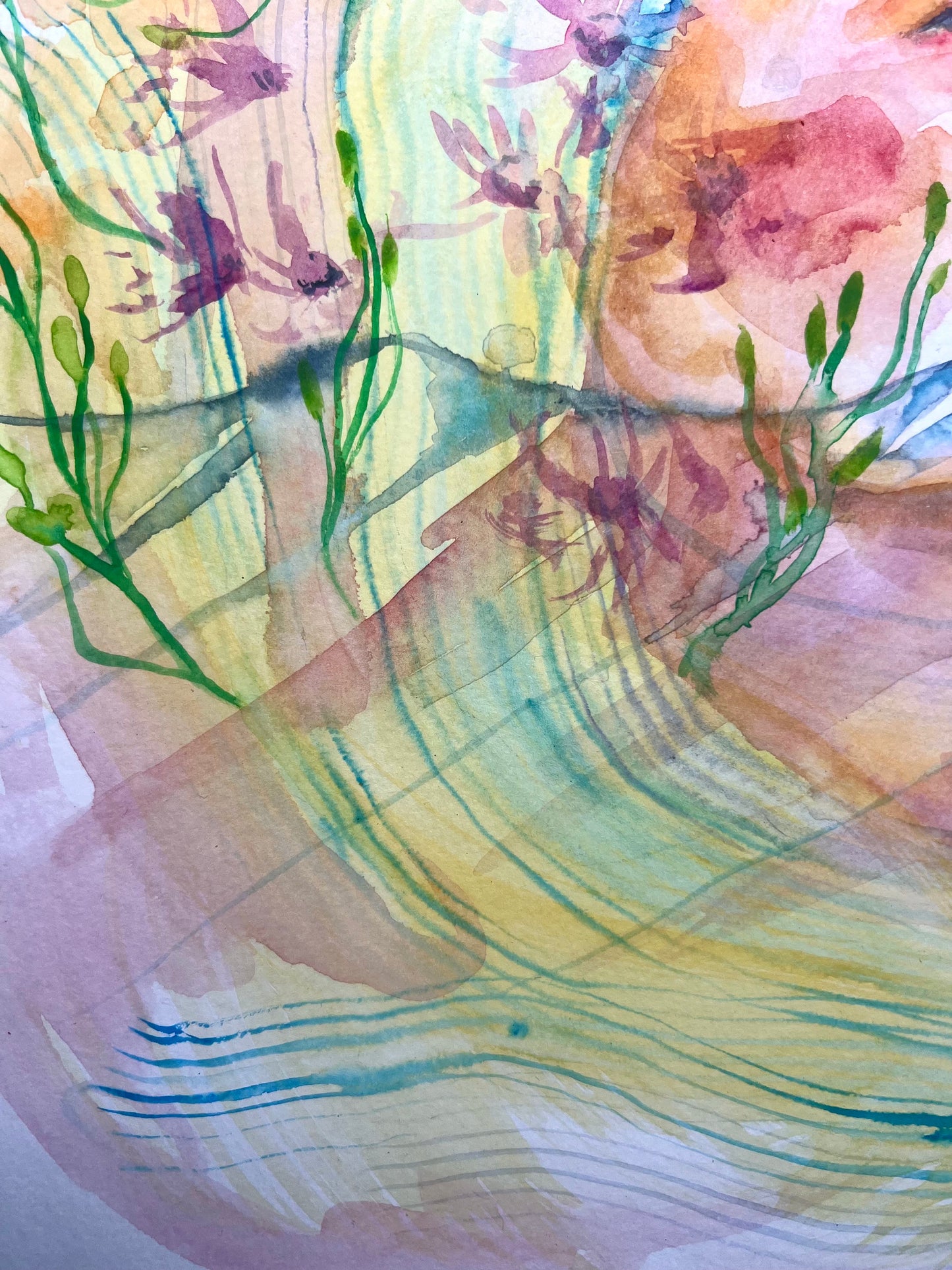 Original watercolor painting: Always Through