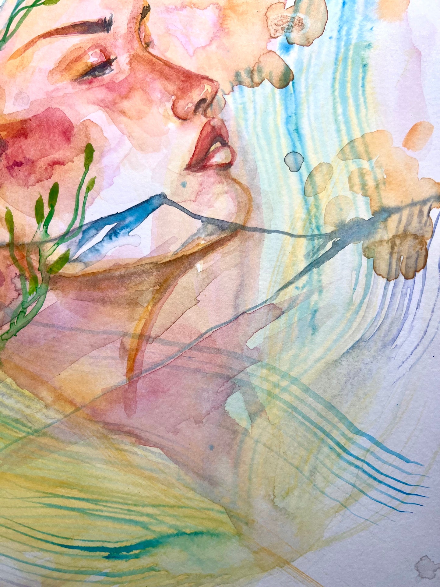 Original watercolor painting: Always Through