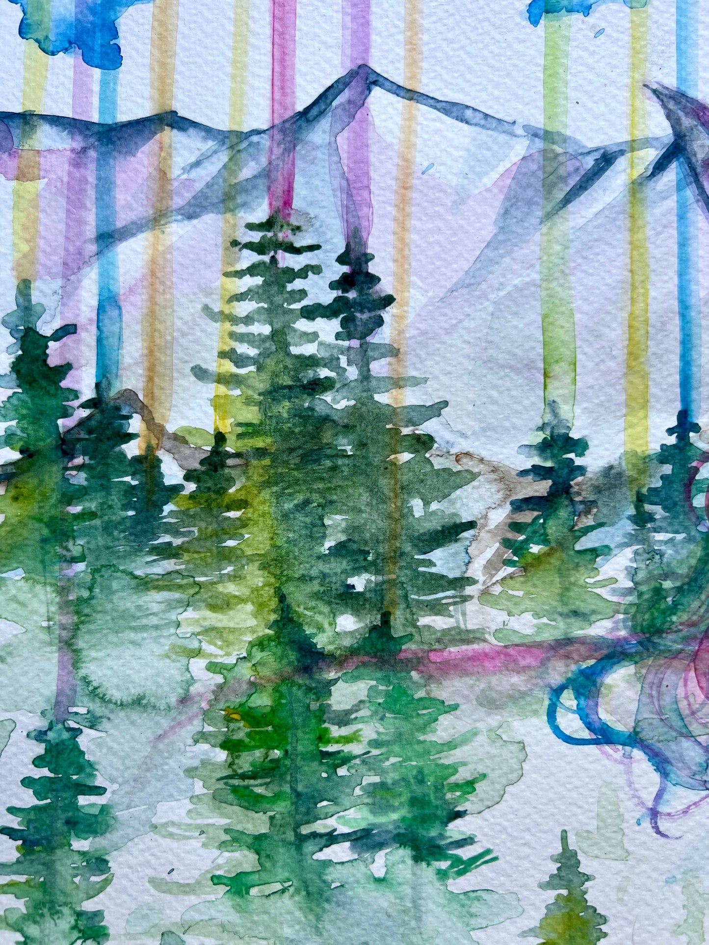 Original watercolor painting: Earth Beacon