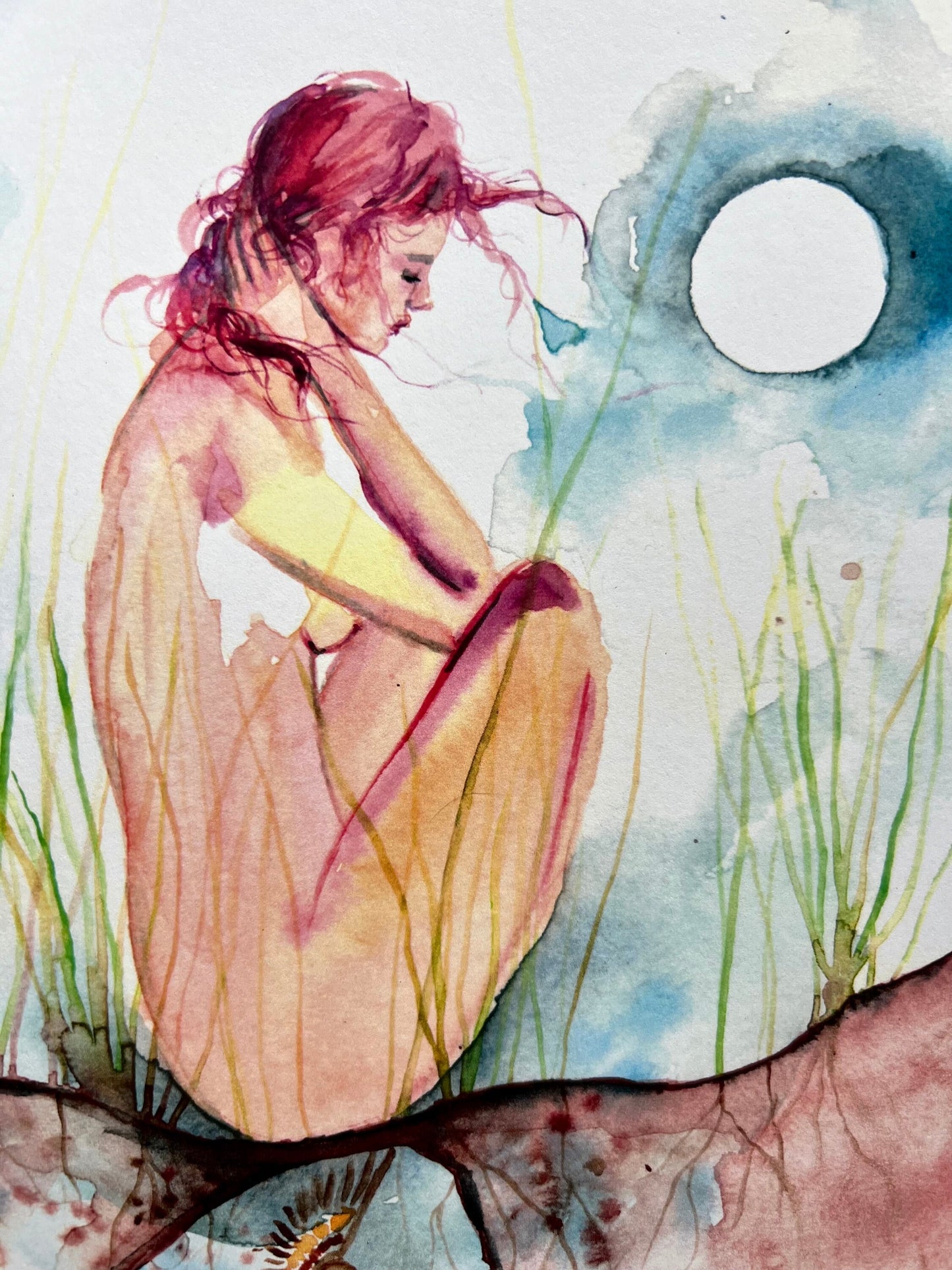 Original watercolor print: A Whisper Inside Me