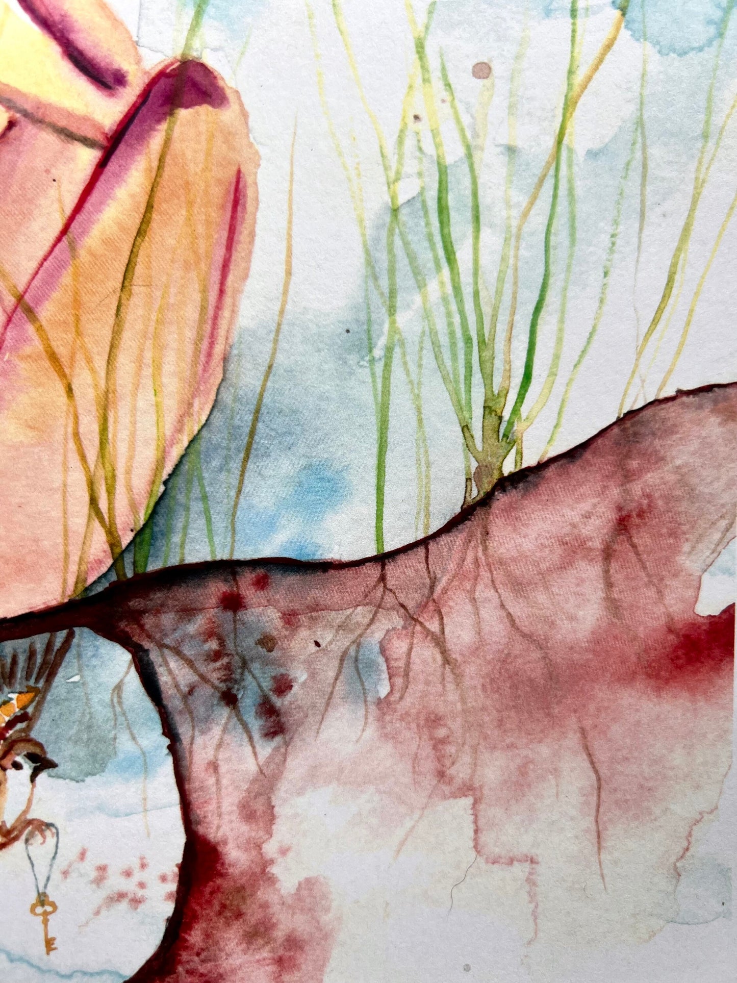 Original watercolor print: A Whisper Inside Me