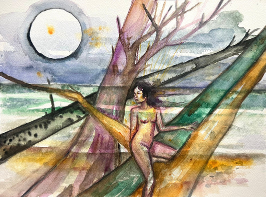 original watercolor painting: The Clearing