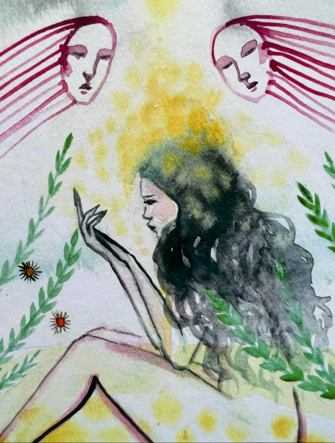 Original watercolor print: I Call To You