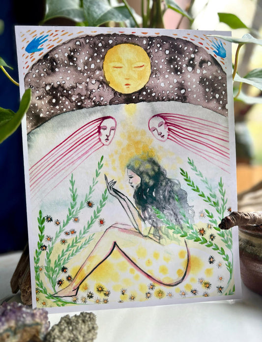 Original watercolor print: I Call To You