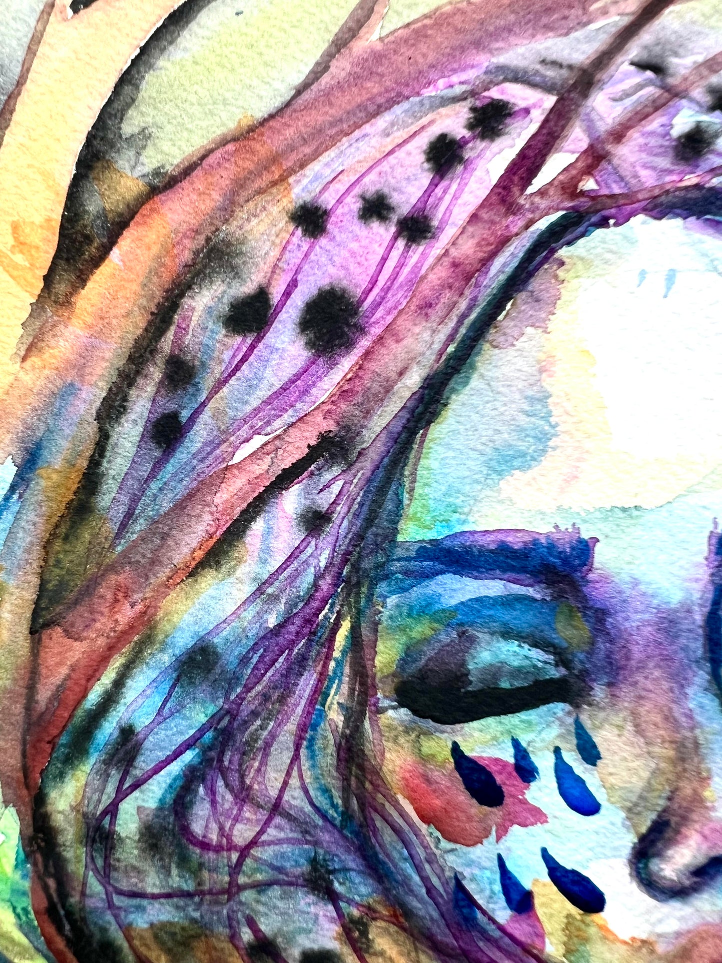 Original Watercolor Painting: Wash Away