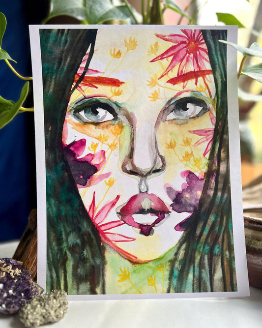 Original watercolor print: Endless Growth