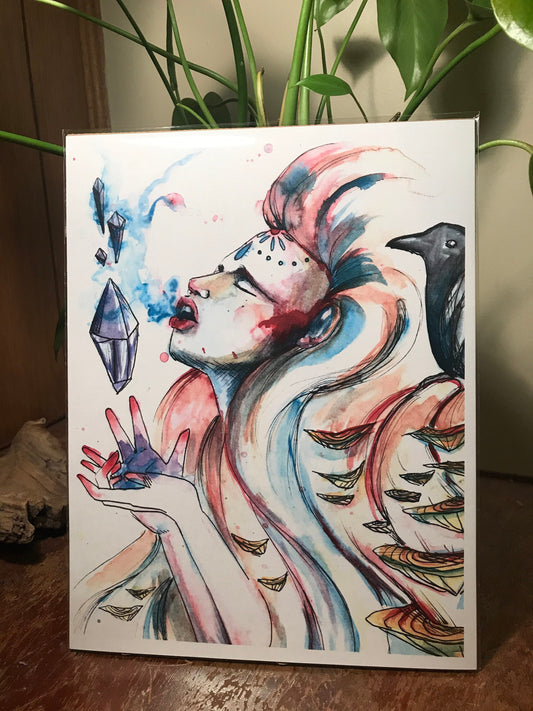 Amethyst Goddess (original art print)