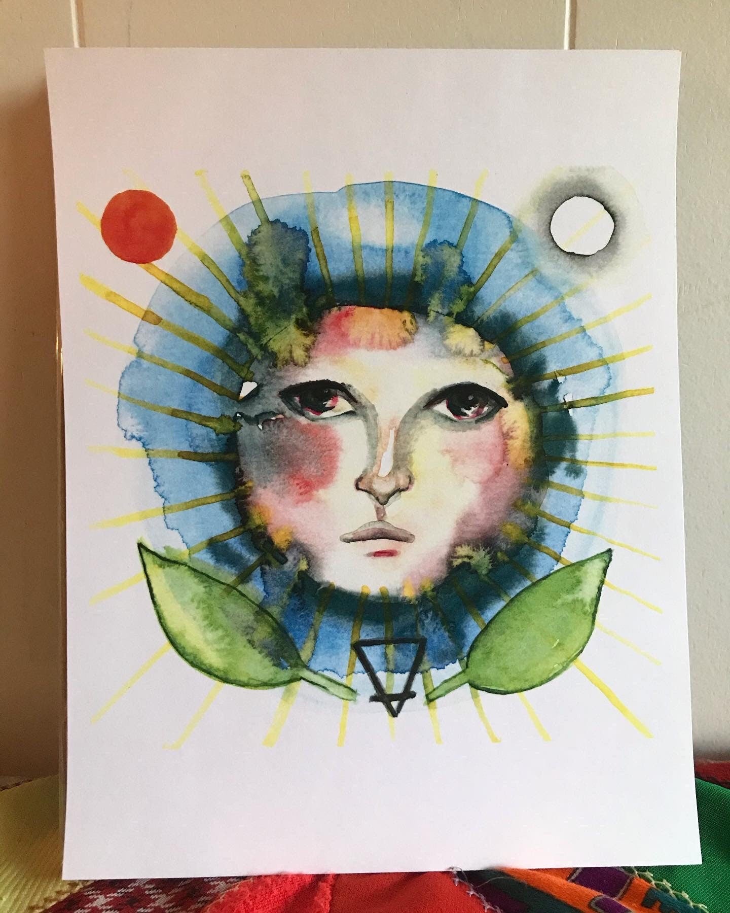 The Earth. She Sees (original art print)