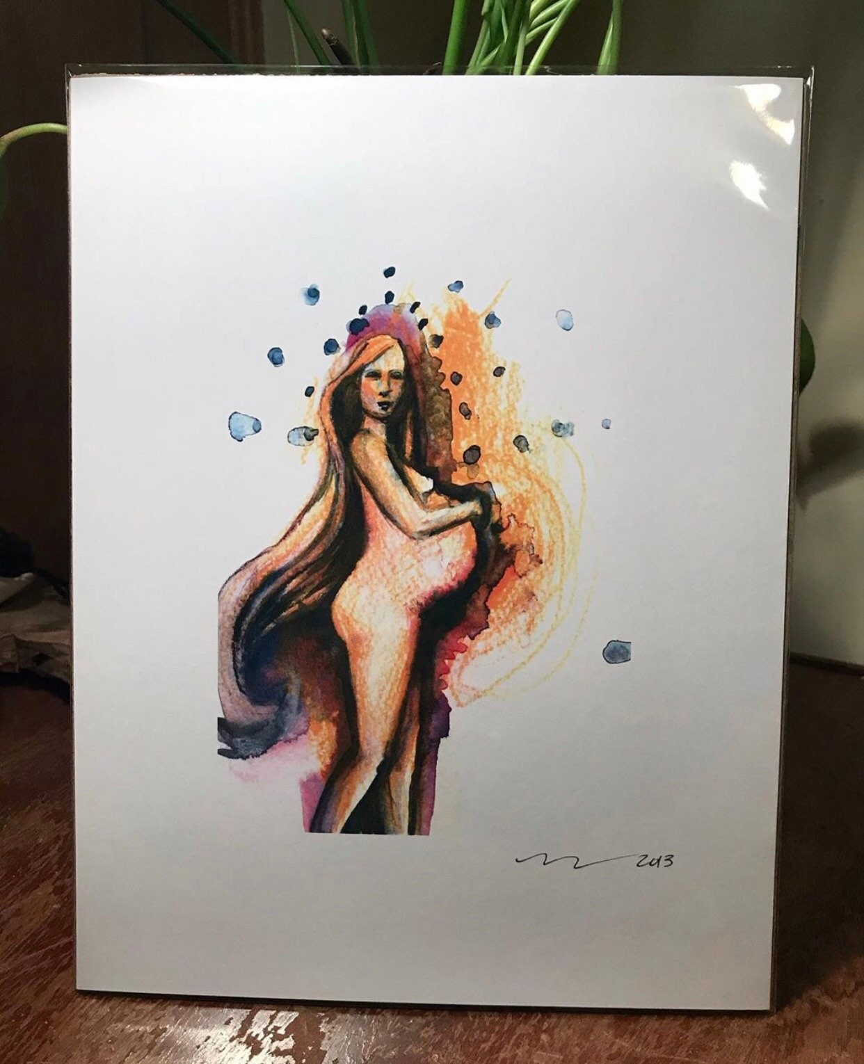 Birth art set of 9 Watercolor  (original art print)