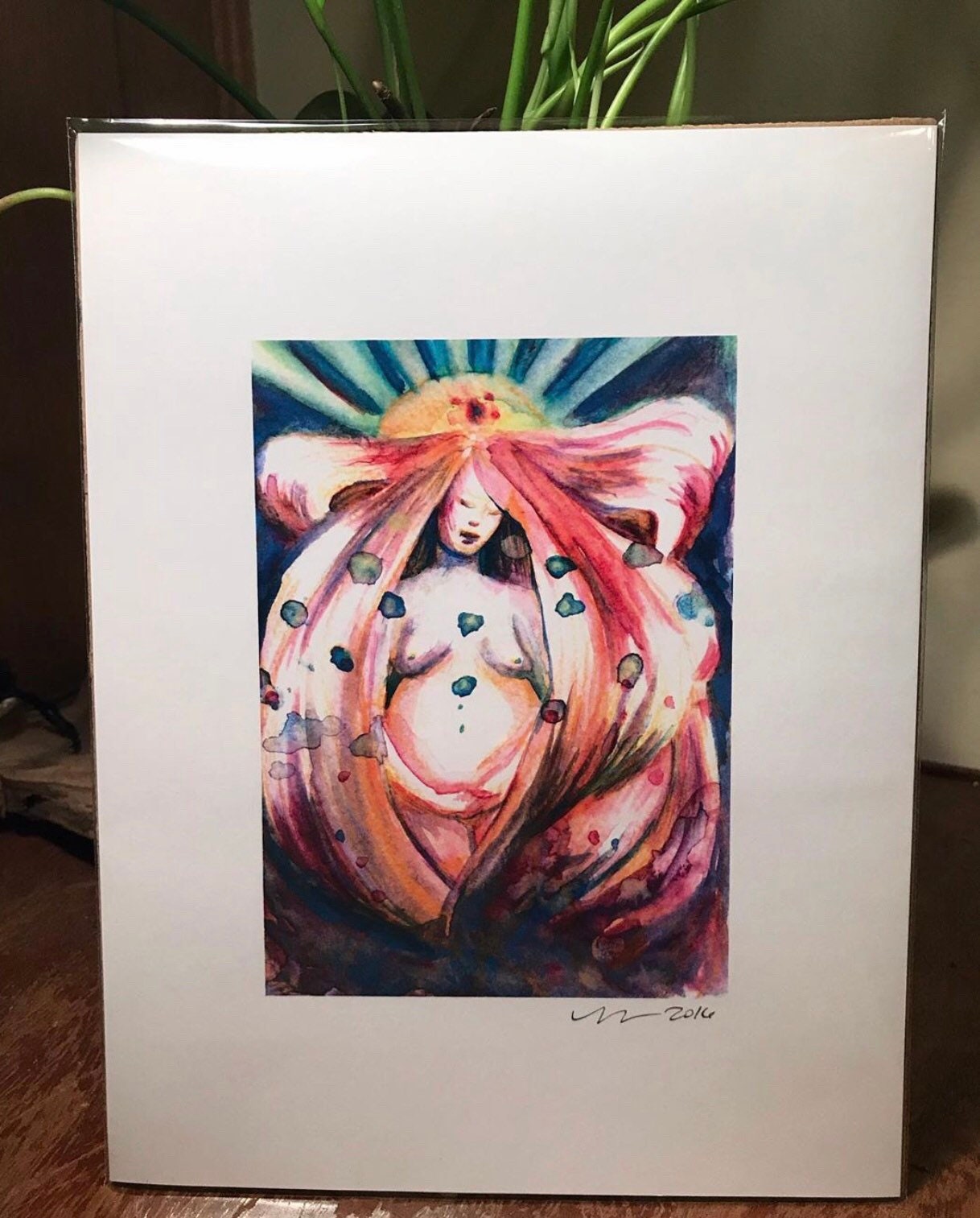 Birth art set of 9 Watercolor  (original art print)