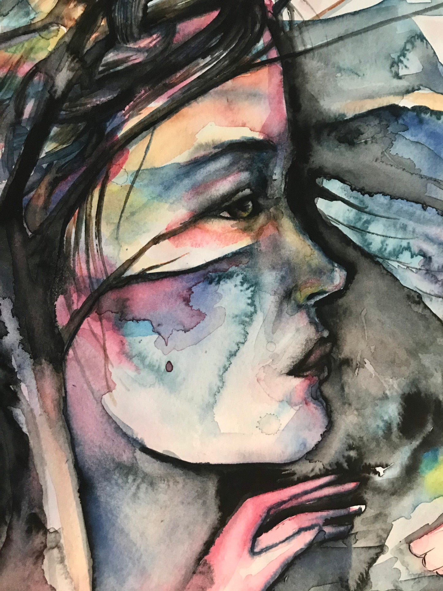 The Low Sun And The Long Shadows (original art giclee print)
