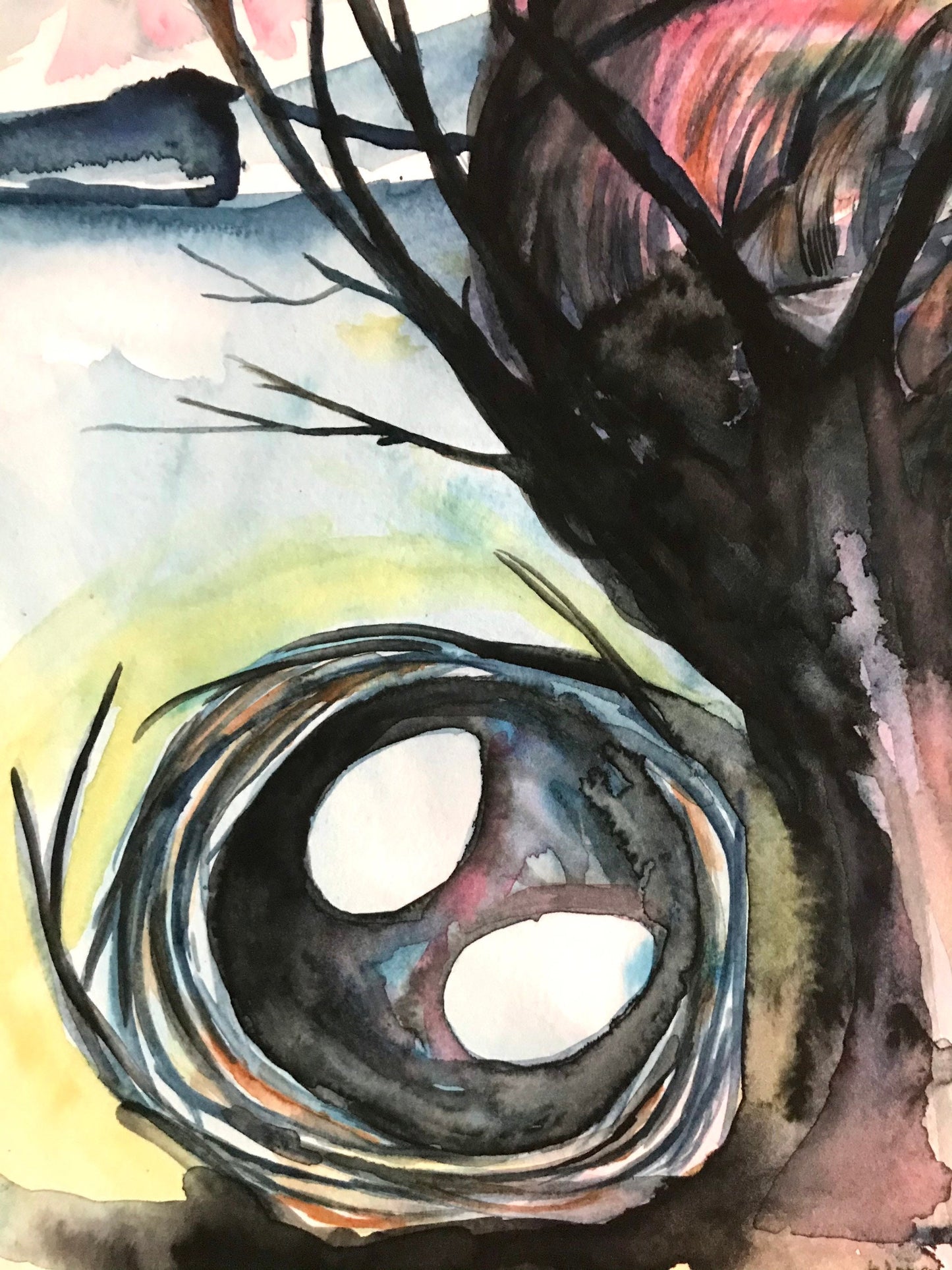 The Low Sun And The Long Shadows (original art giclee print)