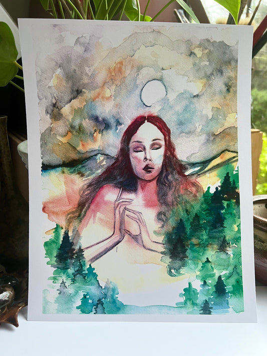Original art print: Cancer Full Moon