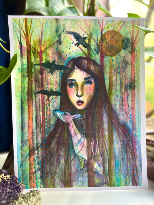 Original art print: The Pine Forest 8.5x11