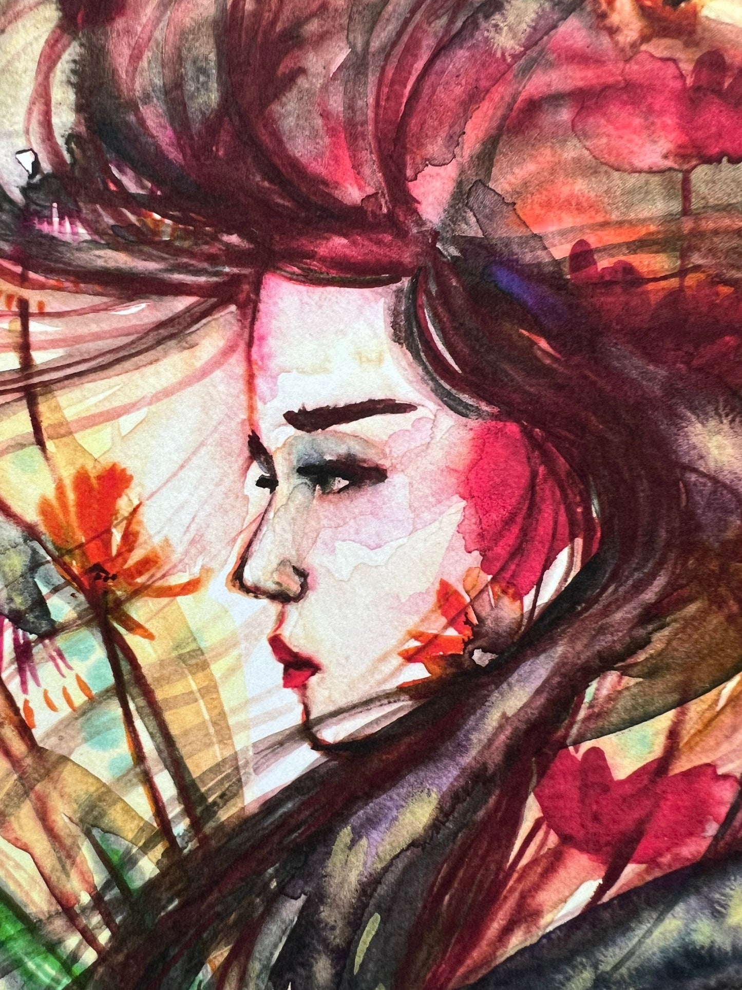Original watercolor print: Internal Focus