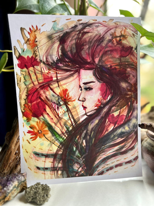 Original watercolor print: Internal Focus