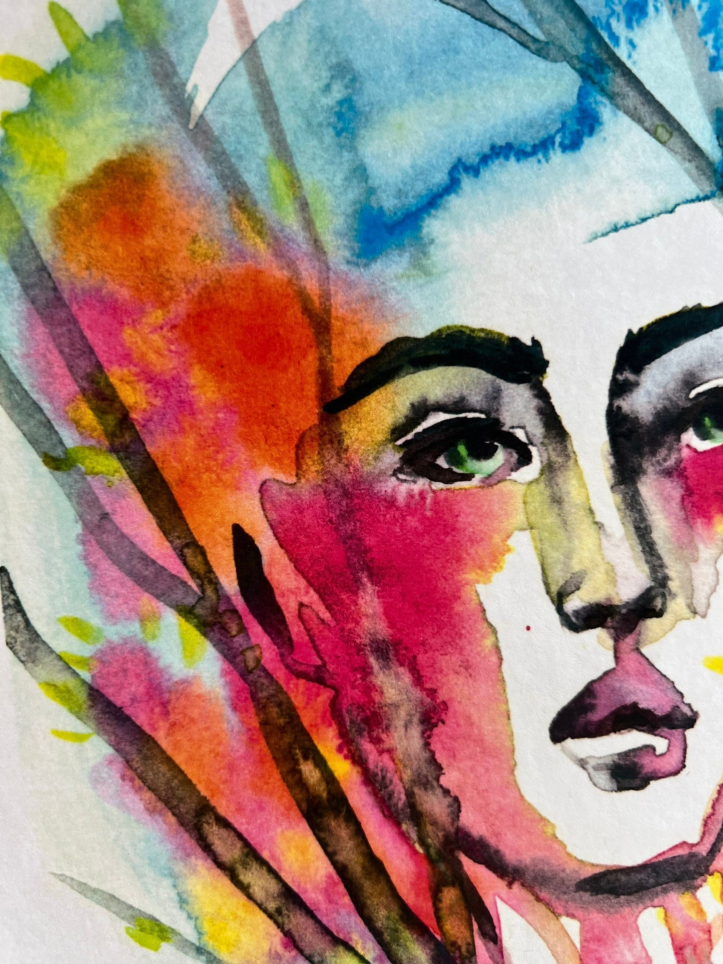 Original watercolor print: Through The Trees