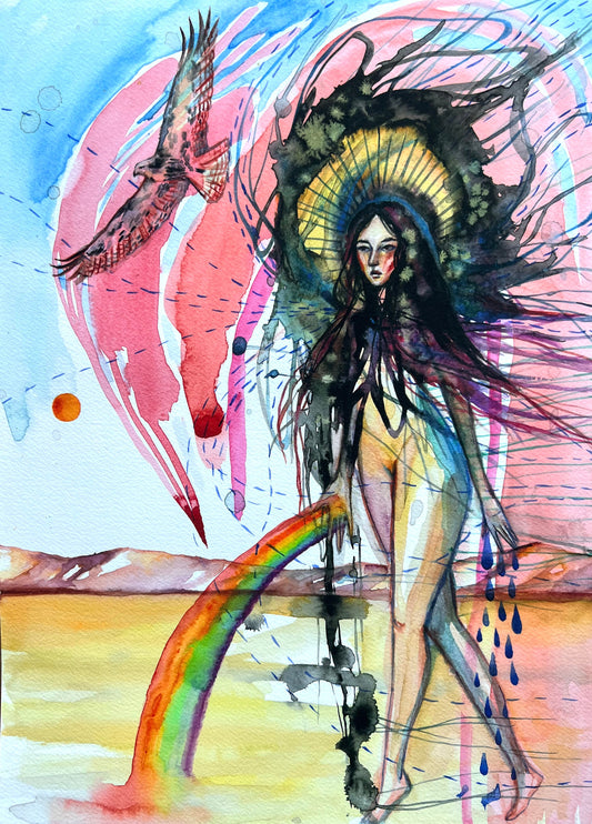 Original art giclee print: The Things We Carry